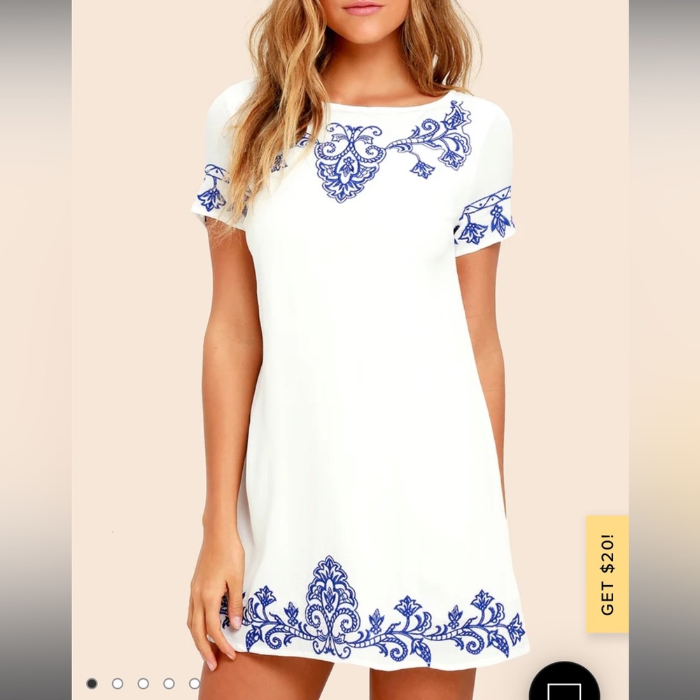 White embroidered dress